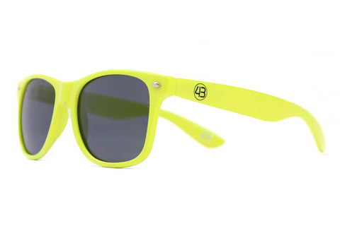 Throwback Sunglasses, Volt/Yellow Frame, Black Lenses